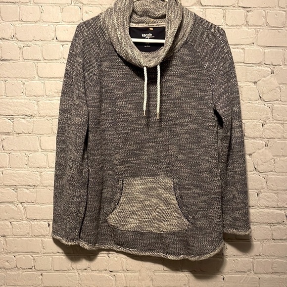 𝅺kensie Performance Sweater Size Medium Cowl Neck Gray - Picture 1 of 5